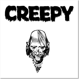 Uncle Creepy black logo Posters and Art